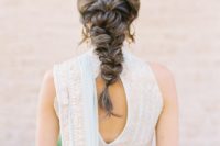 a large and thick braid with a bump on top and some locks down is always a good idea to go