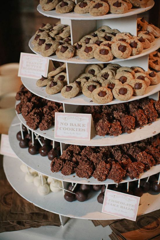 displaying snacks in a right way is important part of wedding table decor