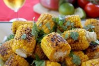 baked corn with herbs and limes is delicious food for a bbq rehearsal or some other informal rehearsal