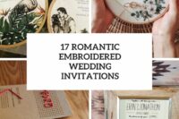17 romantic embroidered wedding invitations cover