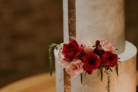 a stylish marble wedding cake