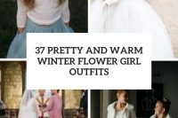 37 pretty and warm winter flower girl outfits cover