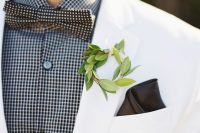 a greenery wreath will refresh any groom’s look and make it ultimately chic and bold