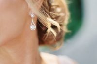 pretty teardrop earrings are subtle and sophisticated and will fit many bridal styles