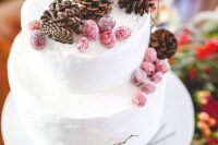 a trendy buttercream wedding cake design