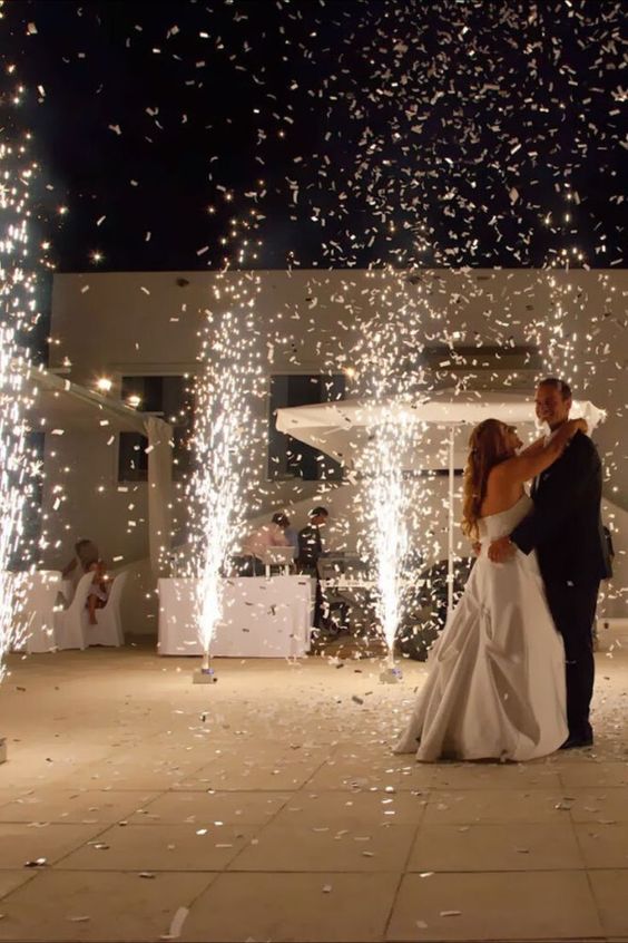 give your first dance a wow factor with lots of sparklers used, they will give a lovely touch to the space and will make it feel fun