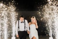 go to your wedding reception with lots of sparklers – they will illuminate your entering and can also illuminate your escape