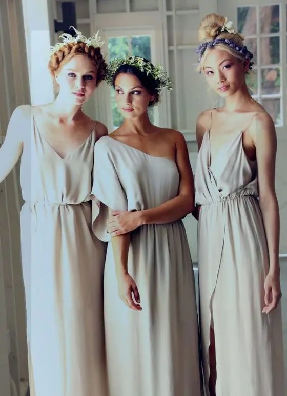 off white boho bridesmaid dresses with different looks to make every girl stand out and show off her style