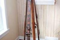 use skis with wishes to make a clothes rack for your home – this way these wishes won’t be wasted