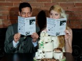 wedding programs and menus shaped as newspapers are a cool and simple to realize idea that won’t require much money