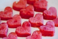 heart-shaped watermelon pieces are amazing for a Valentine’s Day wedding, they can be used in various ways