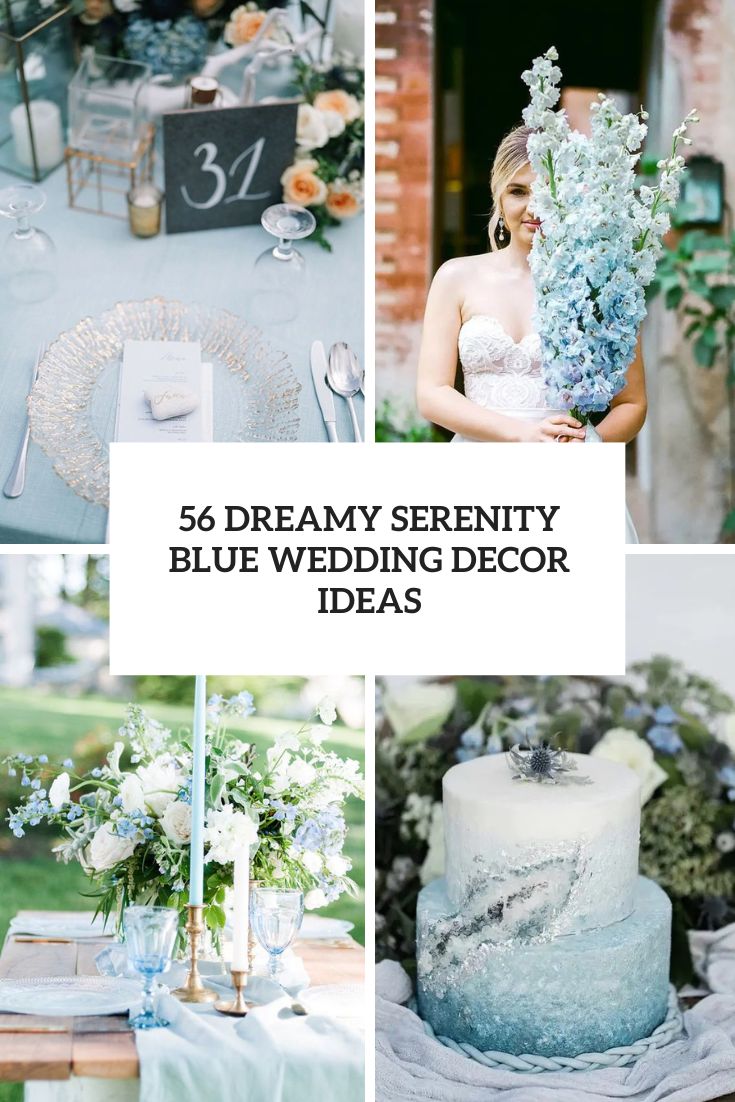 Dreamy serenity blue wedding decor ideas cover