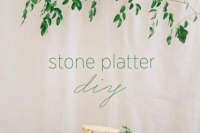 Original DIY Stone Platter For Food Bars At Your Wedding