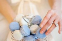 white and serenity blue macarons are great as wedding desserts or favors, great for any wedding