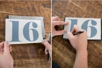 Simple DIY Shining Wedding Table Numbers 5