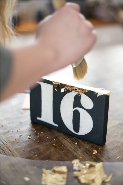 Simple DIY Shining Wedding Table Numbers