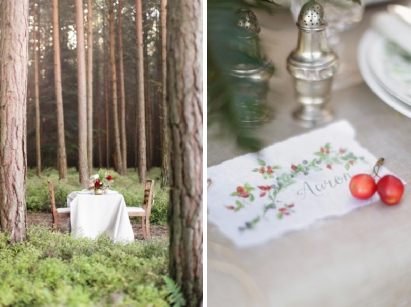 Picture Of cozy and romantic wild woodland bridal elopement shoot  3