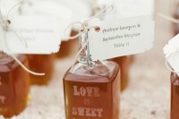 Edible DIY Mini Jars Of Honey As Place Cards