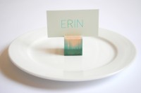 DIY Dip-Dyed Place Card Holders