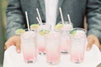 rose quartz signature drinks topped with lime will refresh all the guests and will make them happy