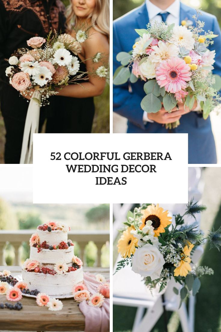 colorful gerbera wedding decor ideas cover