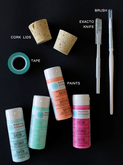 DIY Color Dipped Cork Place Card Holders