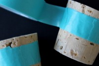 DIY Color Dipped Cork Place Card Holders 3