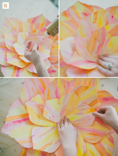Picture Of DIY Giant Standing Paper Flower For Your Wedding Decor 10