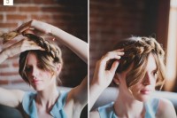 Gorgeous DIY Braided Hair Crown For Brides3