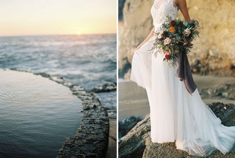 Rose Quartz And Serenity Beachside Wedding Shoot