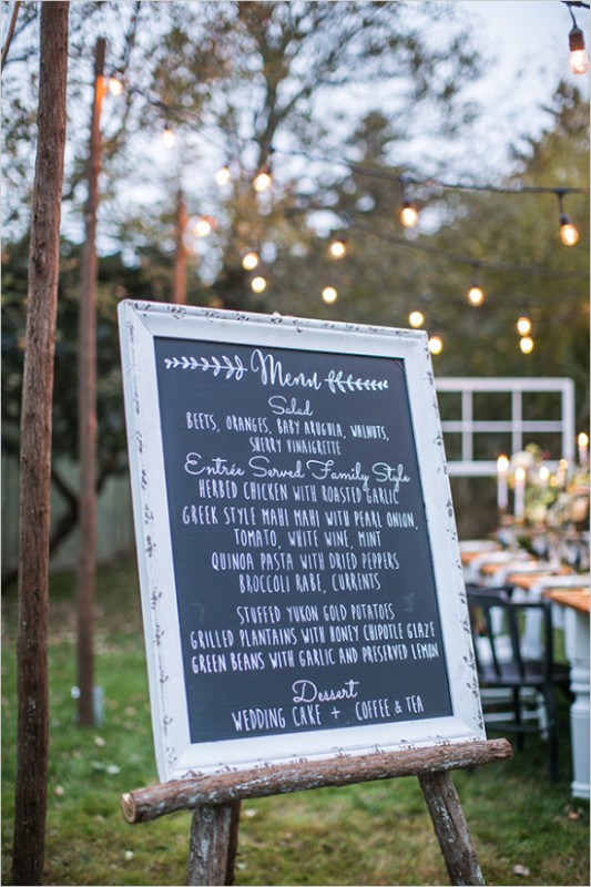 Picture Of vintage meets rustic backyard wedding inspiration  11