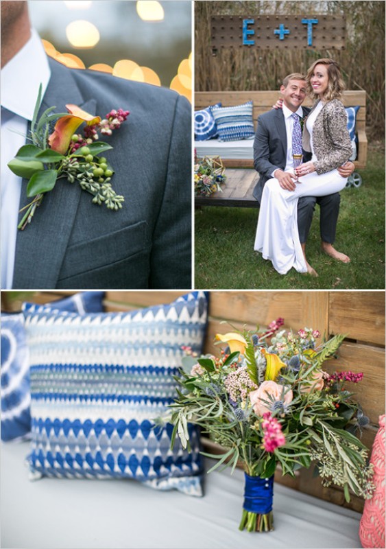 Picture Of vintage meets rustic backyard wedding inspiration  4