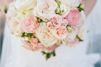 a delicate blush rose and neutral peony wedding is a traditional idea for a chic and pretty bridal look with a classic feel