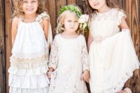 boho lace midi flower girl dresses with various designs will show off every girl’s individuality