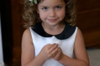 cute curls accented with white blooms and greenery are amazing for a lovely and elegant look at any wedding
