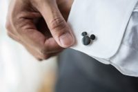 Mickey Mouse cufflinks for a Disneyland groom – a small accessory with a big impact