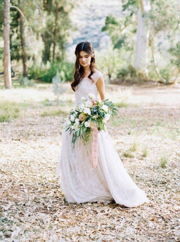Ethereal And Romantic Woodland Bridal Shoot