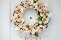 DIY Spring Rosebud Wreath