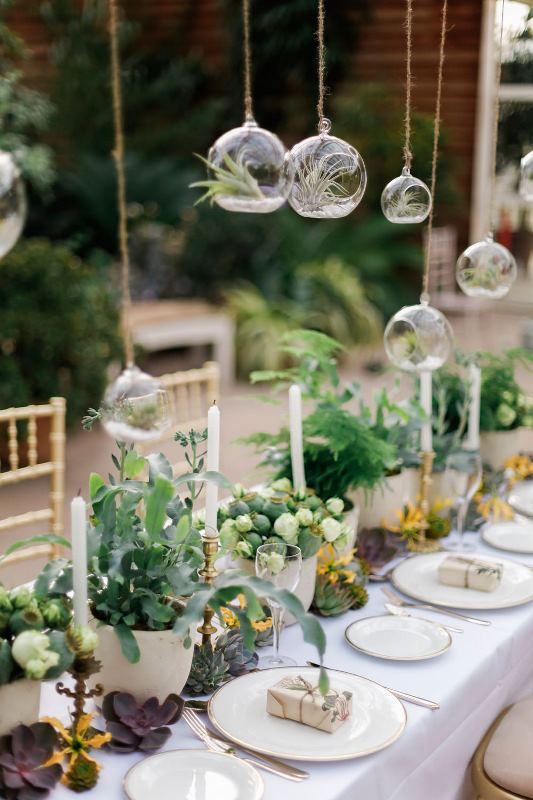 Picture Of romantic botanical greenhouse wedding inspiration  16
