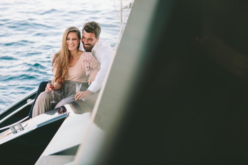 Romantic nautical themed anniversary session on a yacht  22