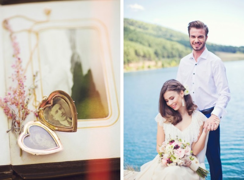 Romantic wedding elopement inspiration on lake doxa greece  4