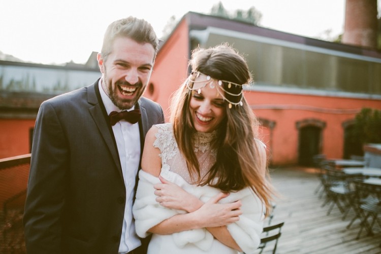 Unique Industrial And Vintage Inspired Fall Italian Wedding