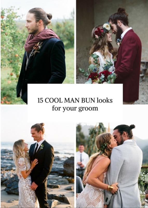 16 stylish grooms who know how to rock a man bun
