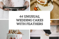 22 Elegant Wedding Cakes With Feathers 23