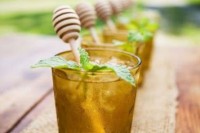 lovely wedding cocktails with stylish stirrers