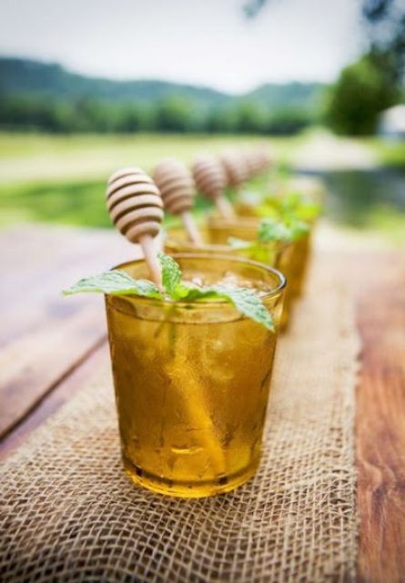 lovely wedding cocktails with stylish stirrers