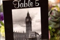 name the tables after various cities where you’ve been, here a black and white photo of Big Ben