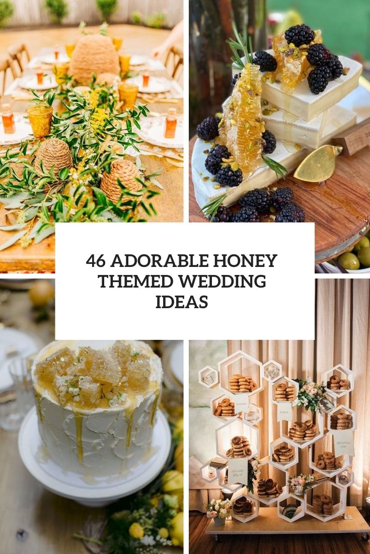 adorable honey themed wedding ideas cover