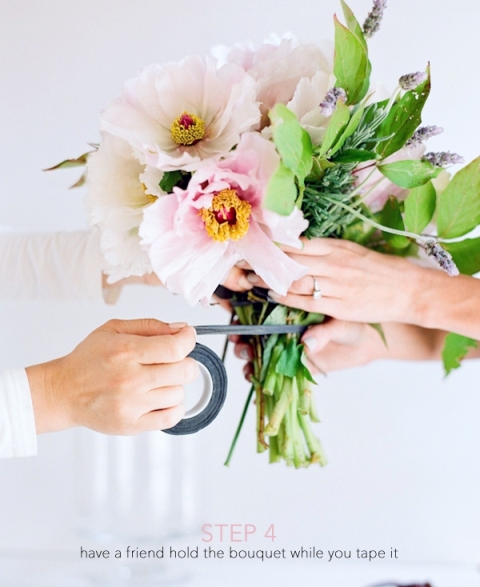 Beautiful DIY Bridal Peony Bouquet