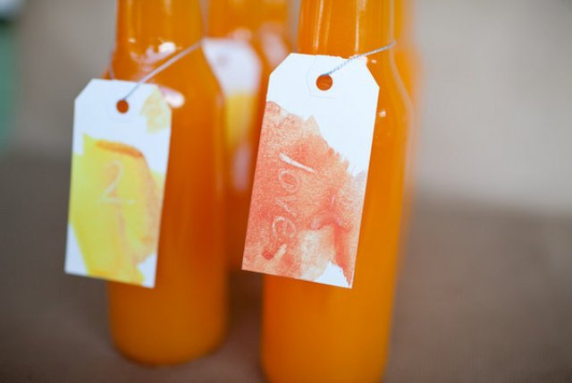 Gentle DIY Watercolor Tags For Wedding Favors